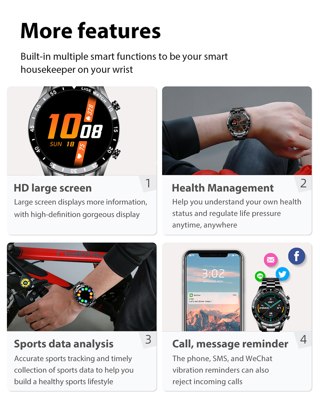 MarcoWind Lige New Smart Watch